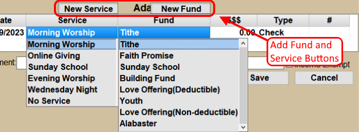 Add Funds or Services on the fly without going to a different window