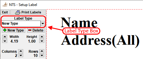 Directory Type selection box