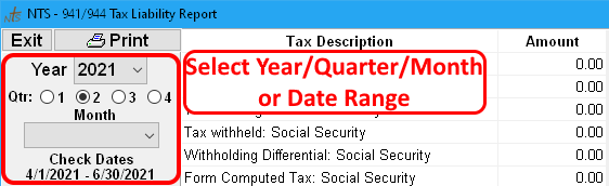 Select a quarter, a month from the list or set a
                                              specific date range