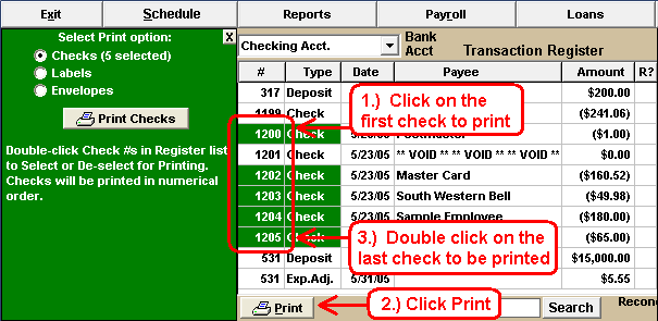 Printing Checks